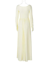 Long Sleeve Round Neck Empire Waist Spring Dreses image 5