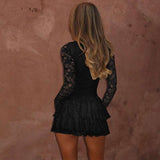 Lace Hollow Out Bodycon Mini Dress image 2