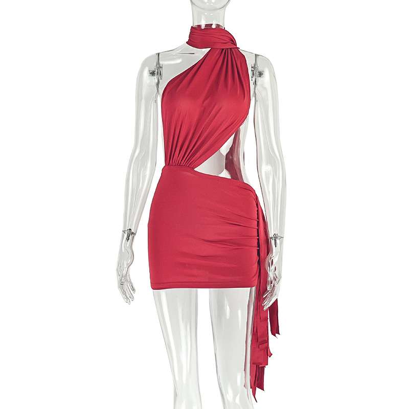 Chic White Asymmetric Dress image 3