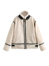 Cozy Beige Faux Shearling Jacket image 4