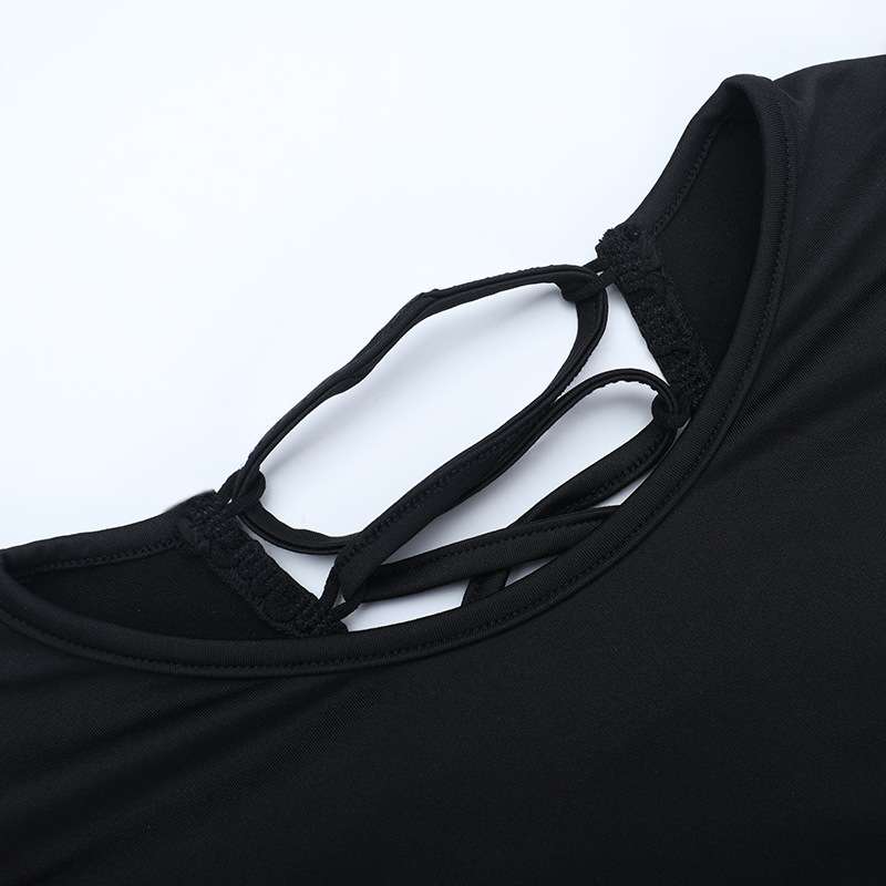 Long-Sleeve Lace-Up Maxi Dress image 5