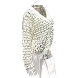 Cozy Cardigan with Open Weave Design image 5