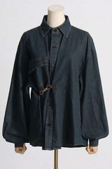 Buckle Waist Irregular  Jackets image 2