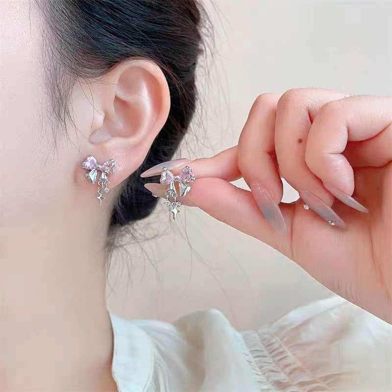 Elegant Bow Dangle Earrings image 1