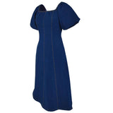 Off-Shoulder Puff Sleeve Midi Dress image 3