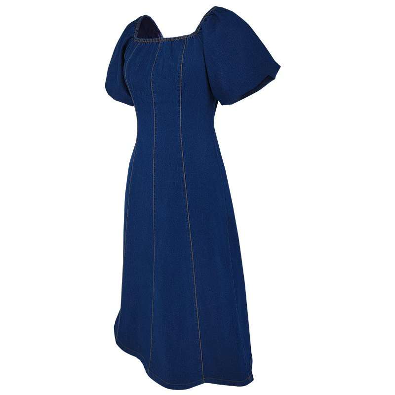 Off-Shoulder Puff Sleeve Midi Dress image 3