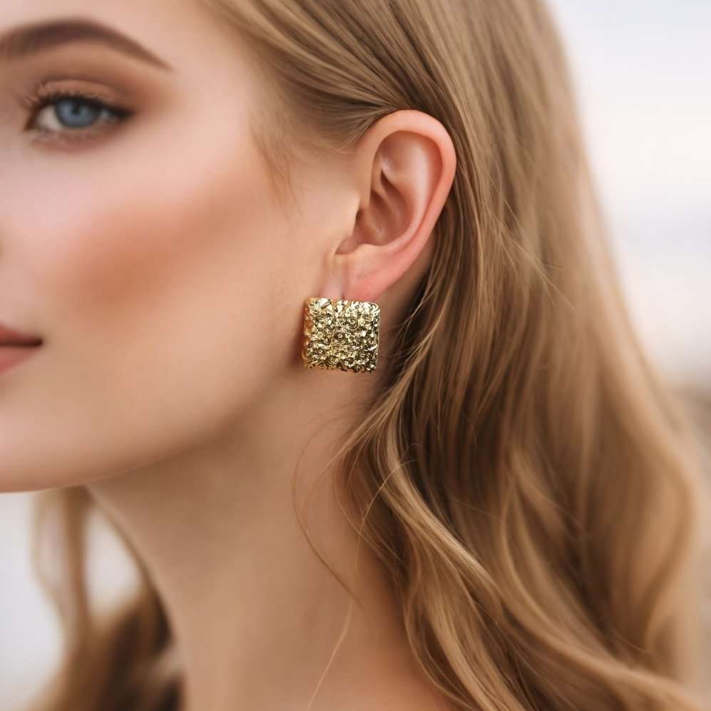 Textured Statement Earrings image 1