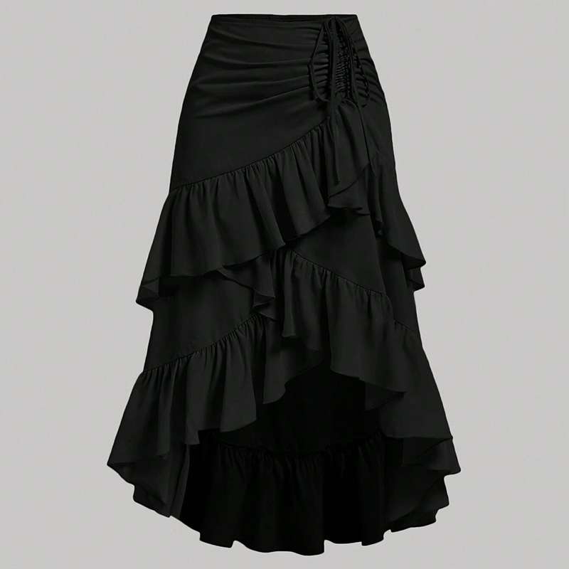 Tiered Ruffle Maxi Skirt image 1
