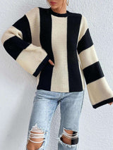 Oversized Striped Knit Sweater image 3