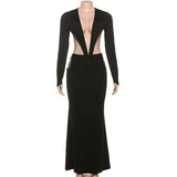Chic Black Cut-Out Evening Gown image 3