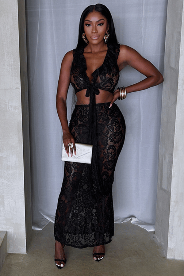 Sunshine Glam Lace Set - L, Black image