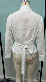 Wrap-Style Top with Tie Waist image 6