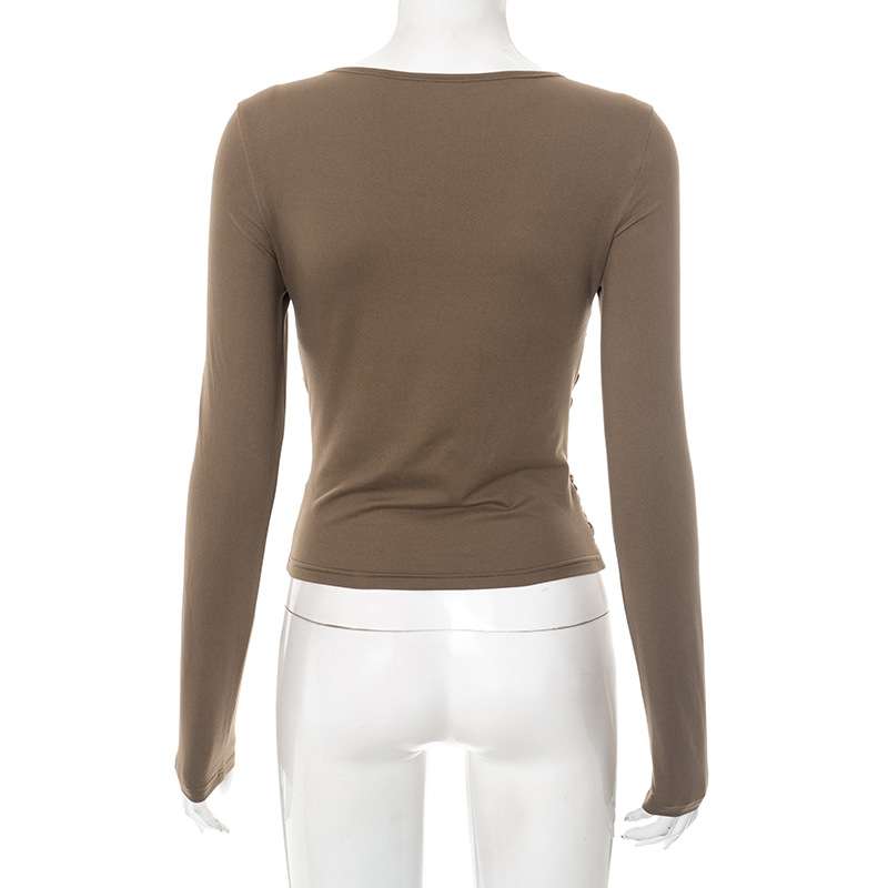 Ruched Long Sleeve Top image 3