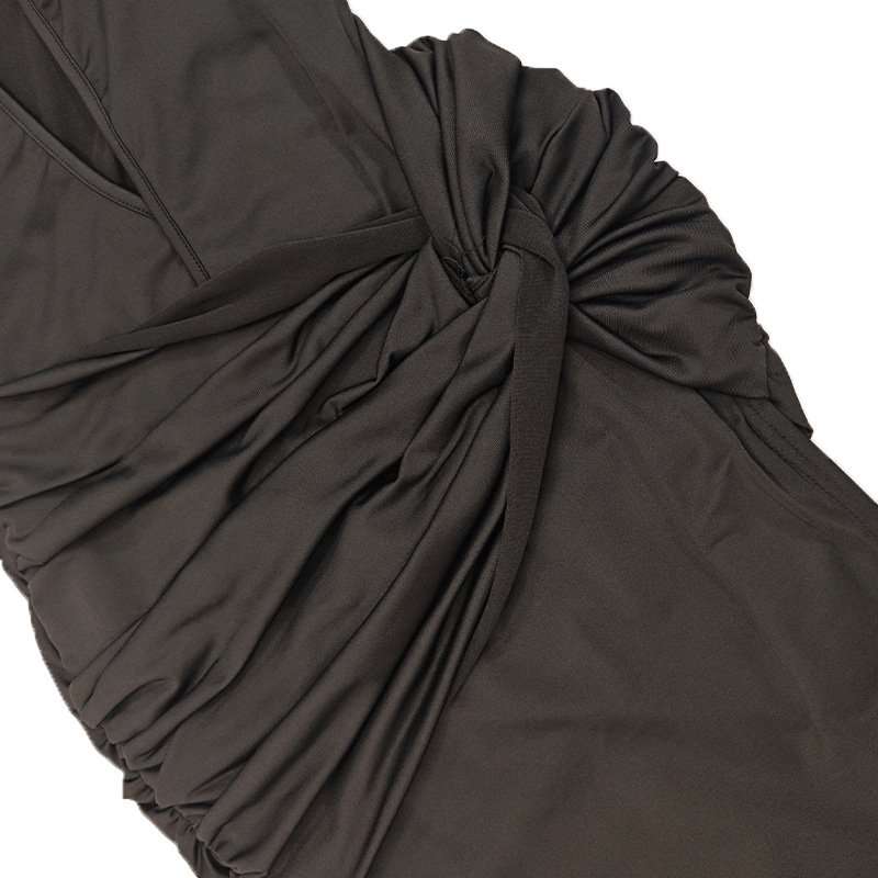 Plunge Neck Split Maxi Dress image 5