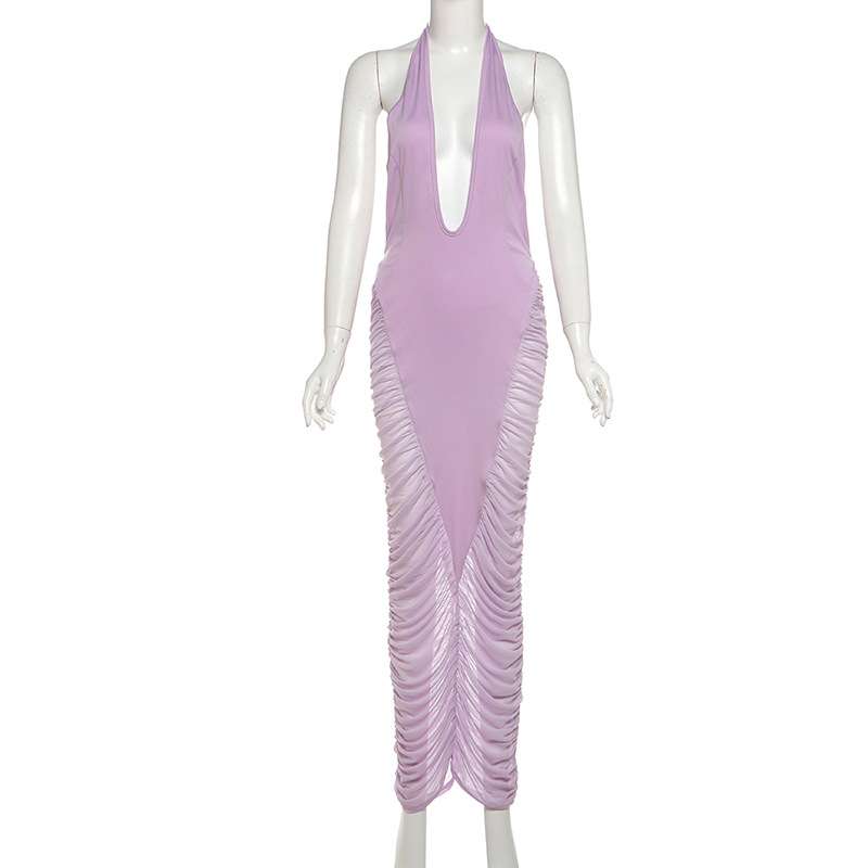 Plunging Halter Evening Gown image 2