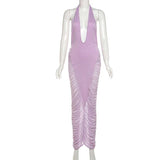 Plunging Halter Evening Gown image 2