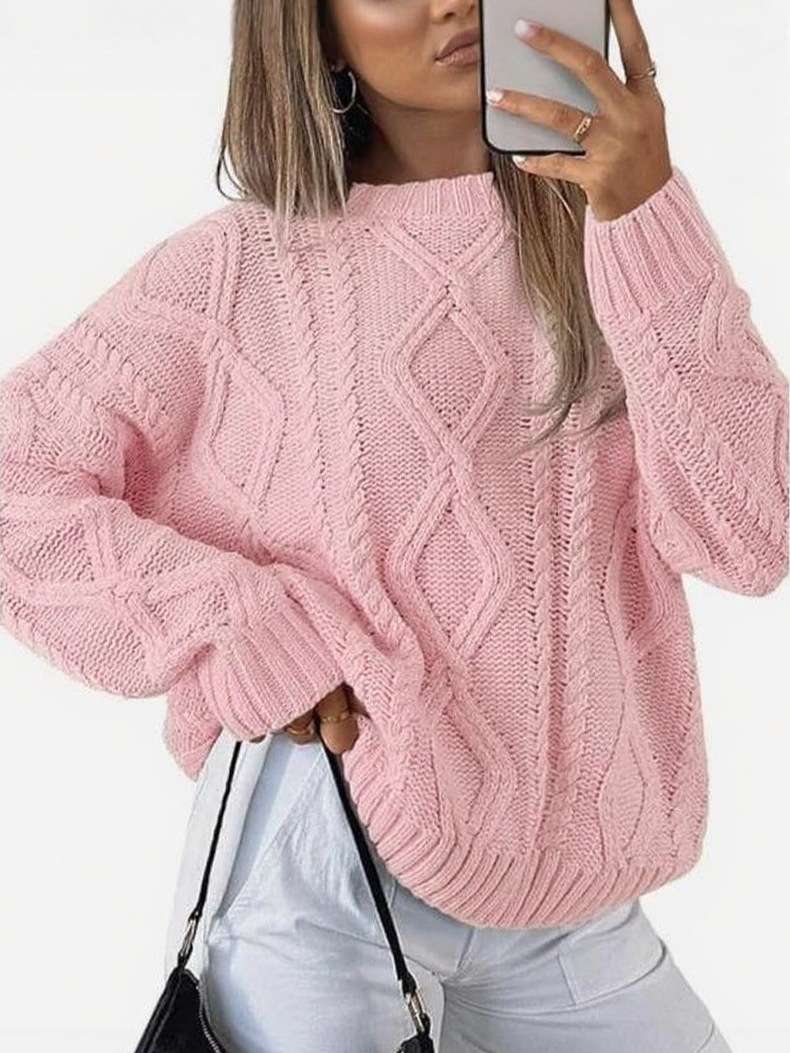 Cozy Cable Knit Pattern Sweater image 0