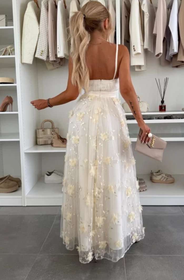 Floral Embroidered Maxi Dress image 6