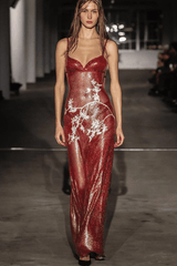 Sheer Sequined Bodycon Maxi Dress image 0