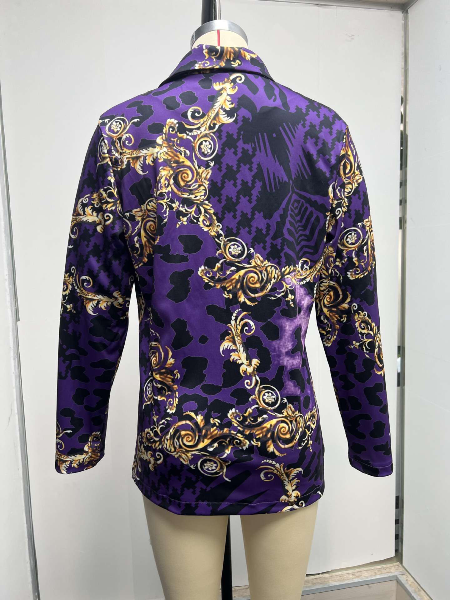 Chic Baroque Print Blazer Jacket image 7