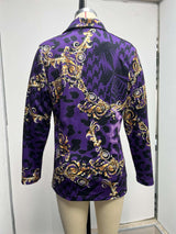 Chic Baroque Print Blazer Jacket image 7