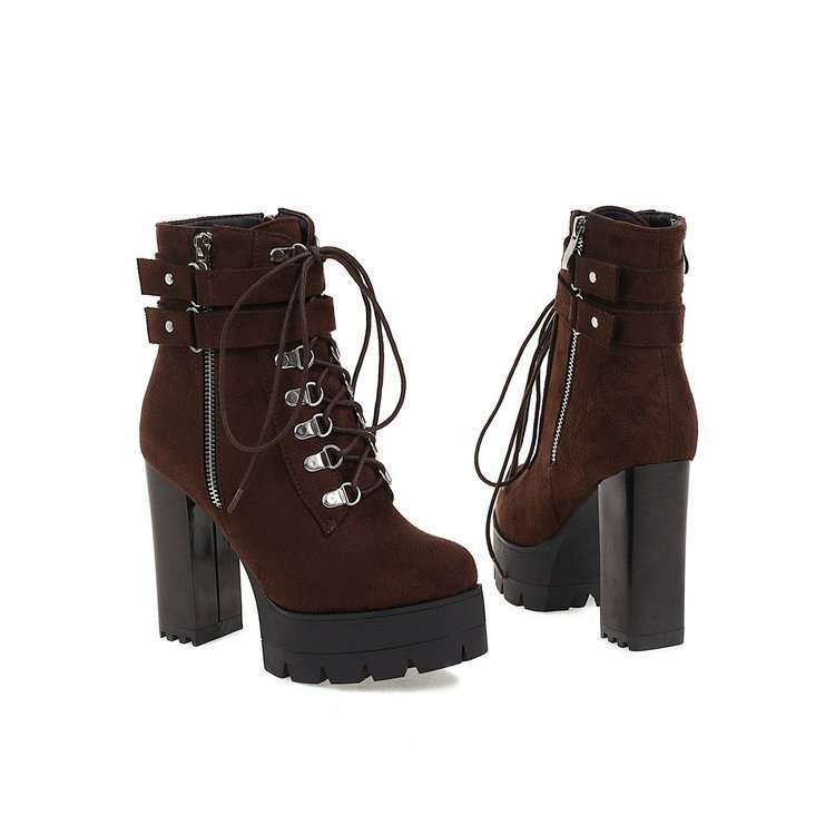 Lace-Up Ankle Boot with Block Heel image 0
