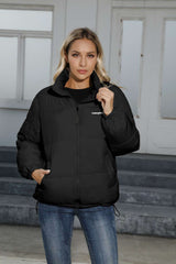 Wimter Casual Solid Puffer Jacket - XL, Black image