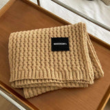 Solid Knitted Warn Winter Scarf - Free Size, Alesan Beige image