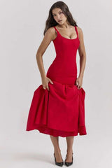 Scarlet Siren Drop Waist Midi Dress image 0