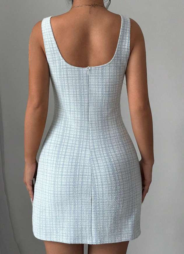 Checkered Sleeveless Dress image 3