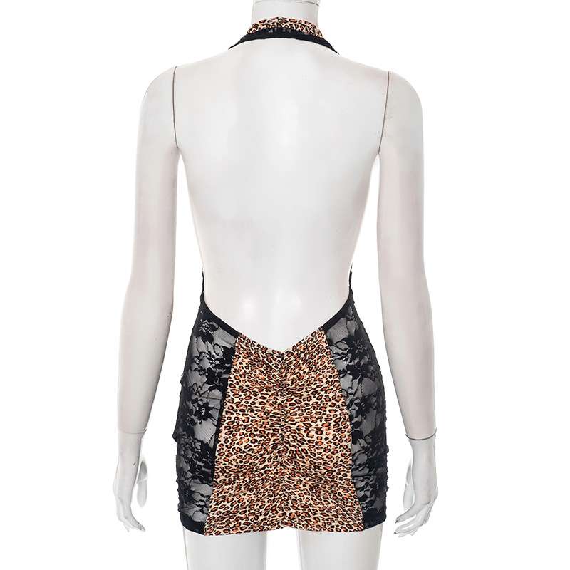 Leopard Print Bodycon Mini Dress image 6