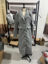 Elegant Long Coat with Structured Design image 2