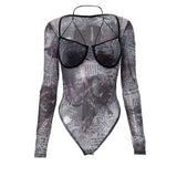 Noir Whisper Mesh Bodysuit image 1