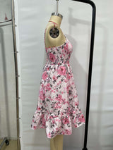 Floral Smocked Sundress with Ruffle Hem image 5