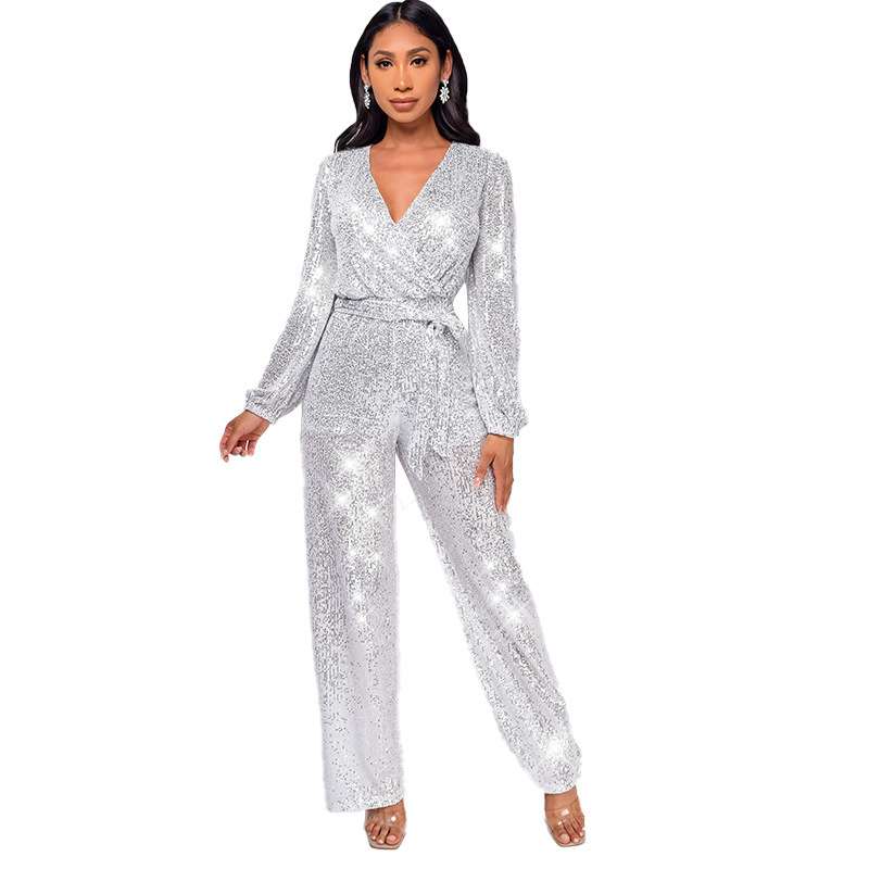 Sequin Dressy Casual JumpsuitS image 2