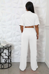 Colorblock Zip-Up Cropped Top & Pants Set image 7