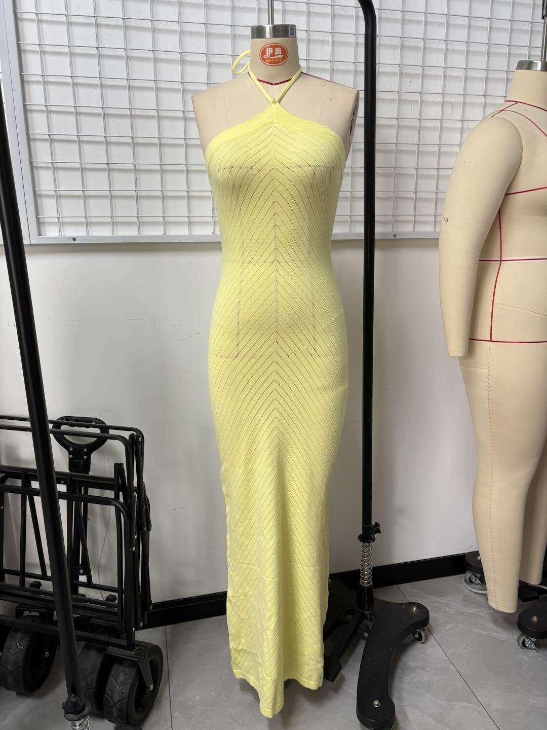 Ribbed Halter Maxi Dress image 2