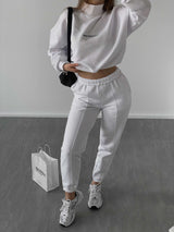 High Neck Top with High-Waist Joggers image 2