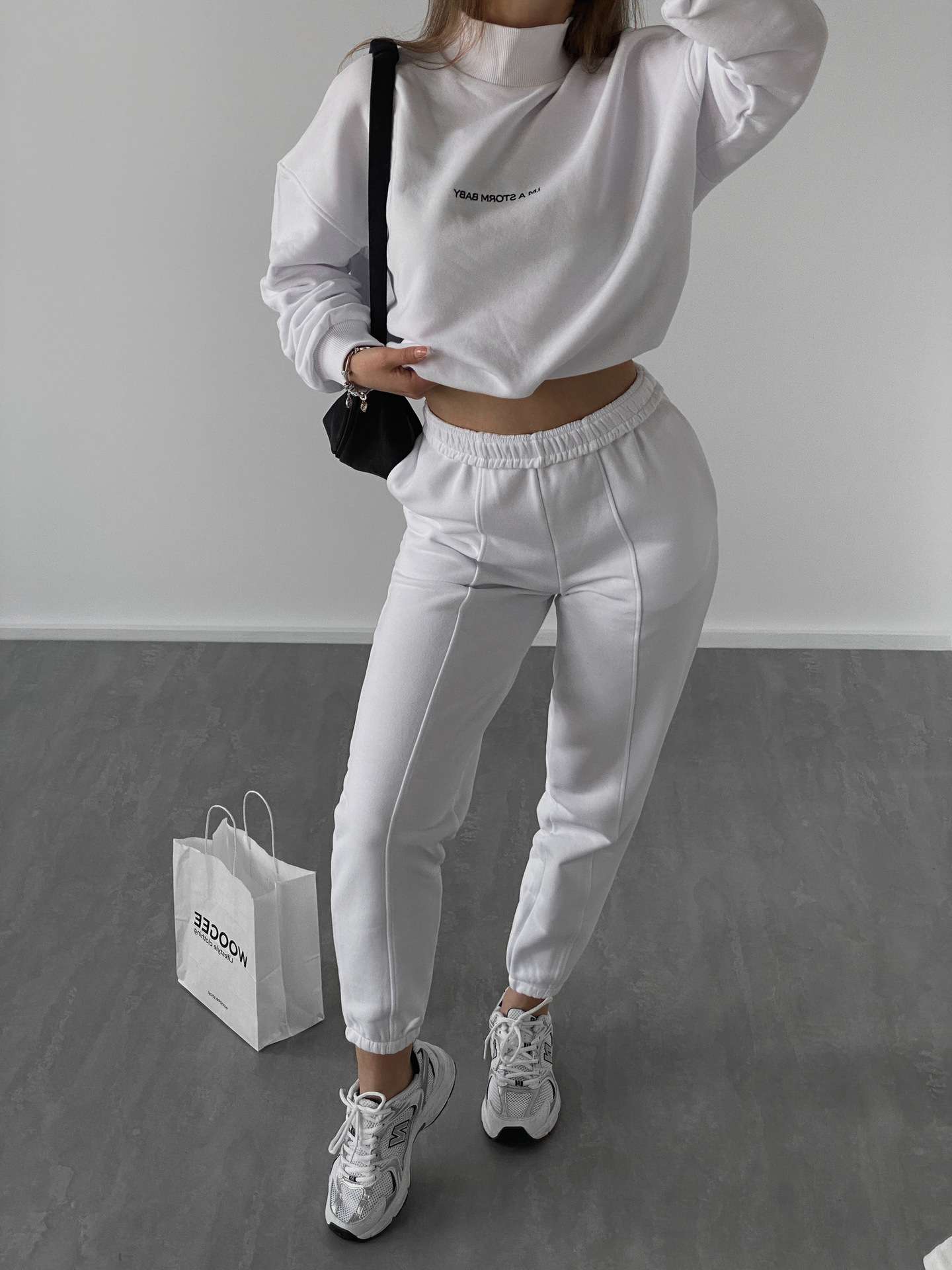 High Neck Top with High-Waist Joggers image 2