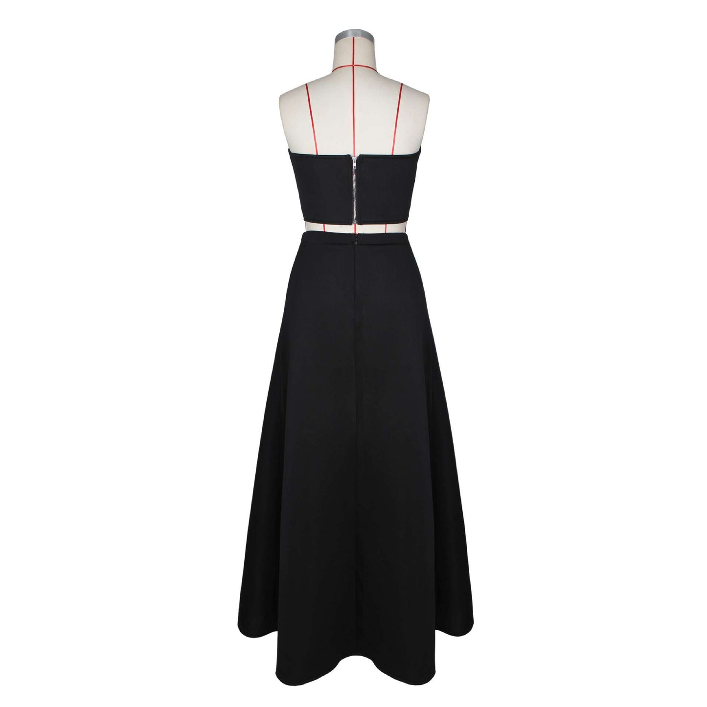 Strapless Colorblock Maxi Dress image 4