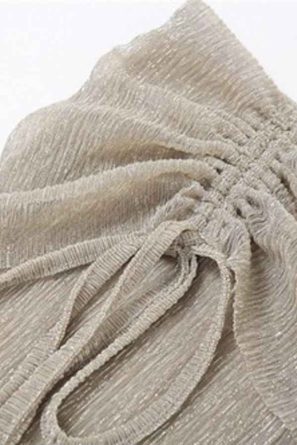 Sexy SeeThrough Drawstring Pants Crop Top Night Out Set image 7