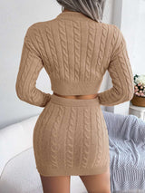 Cable knit top and skirt set image 6
