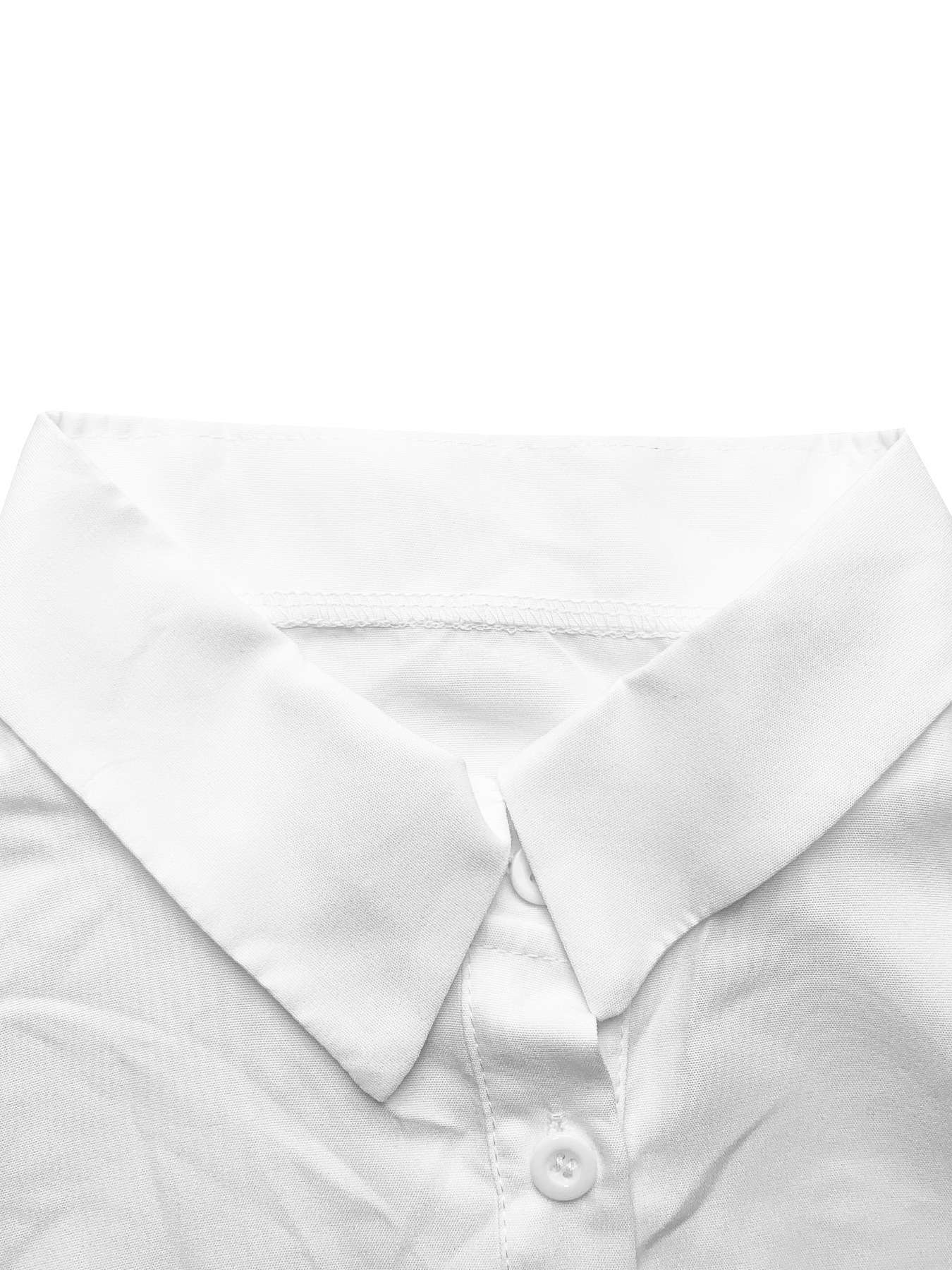 White Floral High-Waisted Skirt Dress image 5