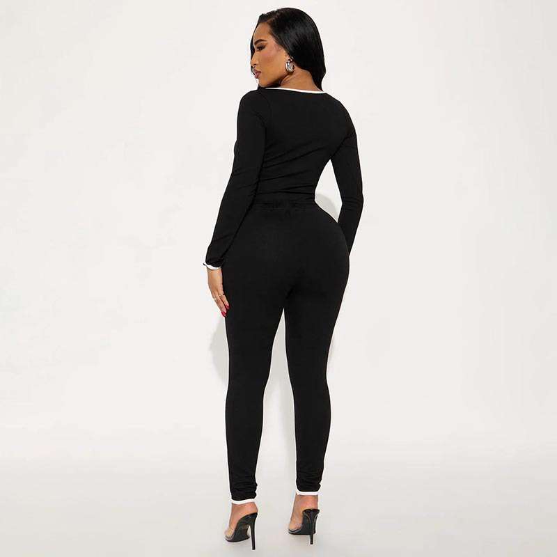 Long Sleeve Crop Top & High-Waist Pant image 2