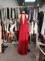 Glamorous Red Slit Dress image 3