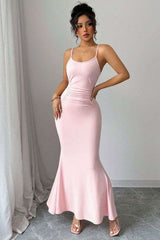 Ruched Mermaid Maxi Dress image 0