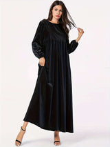 Maxi Dress with Puff Sleeves image 5