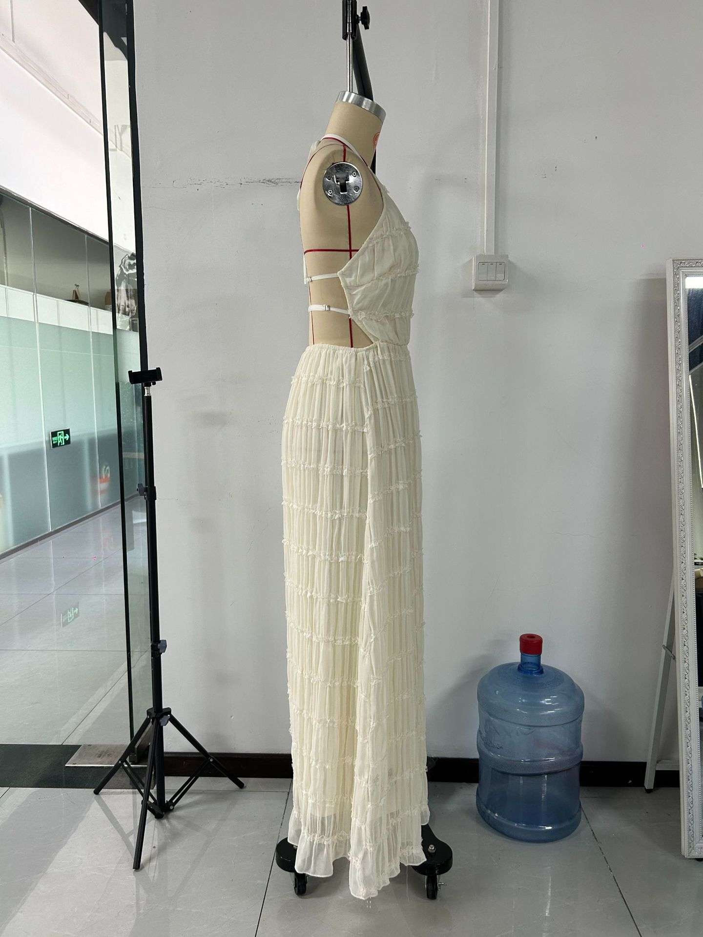 Halter Maxi Dress in Soft Ivory image 4