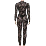 Deep V Two Piece Mesh Bodysuit Set image 4