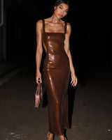 Sequin Spaghetti Strap Evening Dress image 0